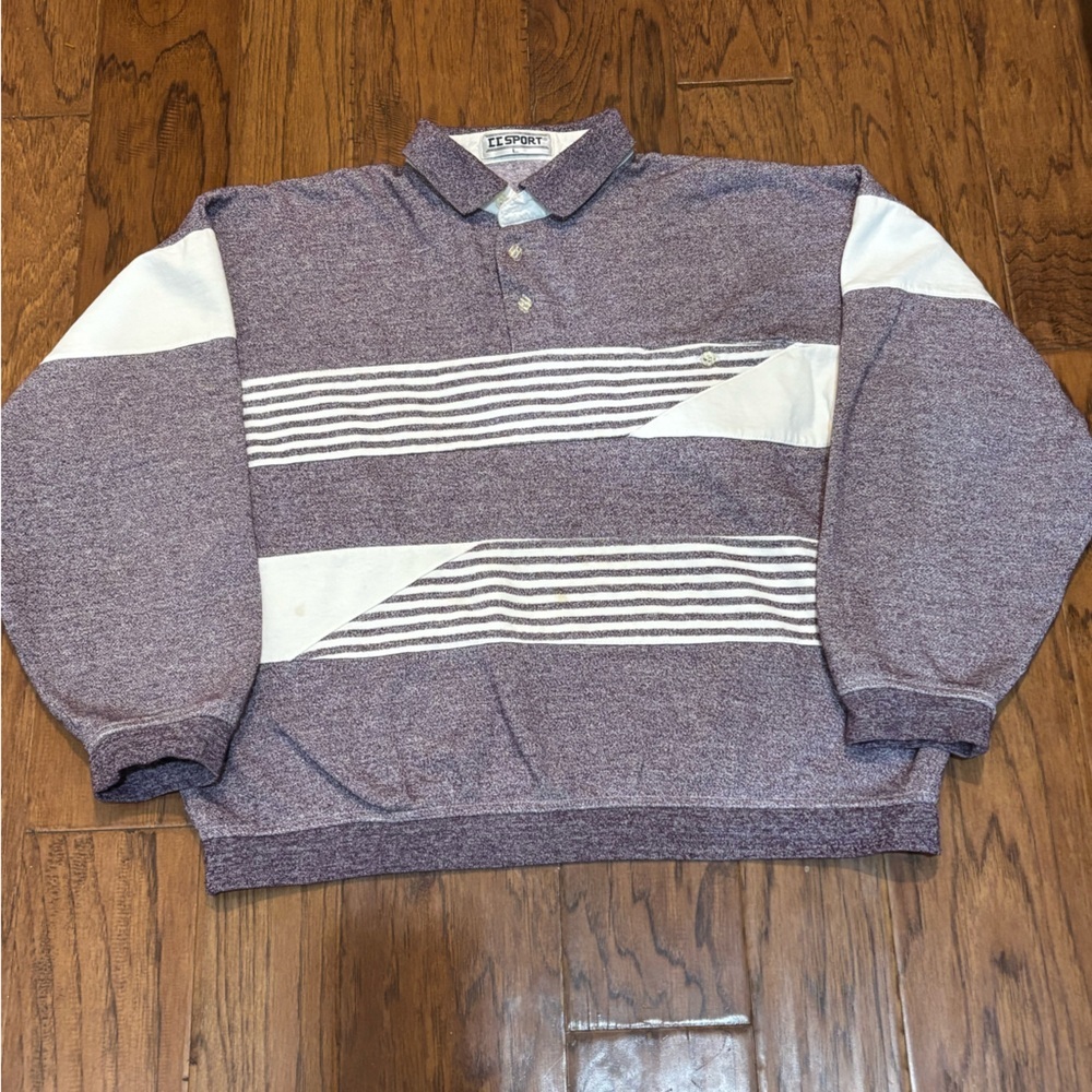 Vintage CC Sport Colorblock Pullover Sweatshirt – 90s Retro